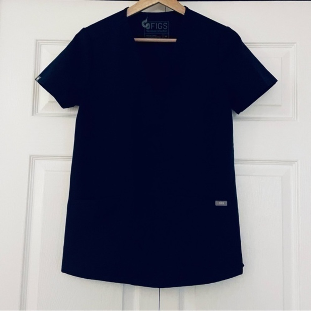 FIGS navy blue scrub top